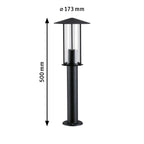 Paulmann Pollerleuchte Insektenfreundlich insektenfreundlich IP44  500mm 2200K 4,3W 420lm 230V  Schwarz E27 Metall