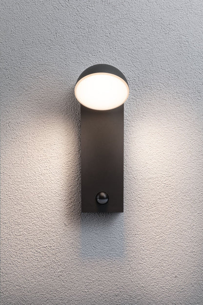 Paulmann LED Außenwandleuchte Puka  seewasserresistent IP44 rund 110x125mm 3000K 8,5W 460lm 230V  Anthrazit Aluminium
