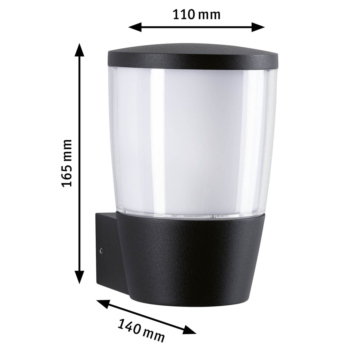 Paulmann LED Außenwandleuchte Bako  seewasserresistent IP44  110x140mm  max. 20W  230V  Anthrazit Aluminium