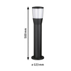 Paulmann LED Pollerleuchte Bako  seewasserresistent IP44  500mm  max. 20W  230V  Anthrazit E14 Aluminium
