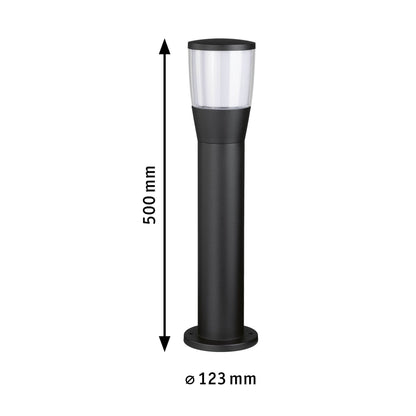 Paulmann LED Pollerleuchte Bako  seewasserresistent IP44  500mm  max. 20W  230V  Anthrazit E14 Aluminium