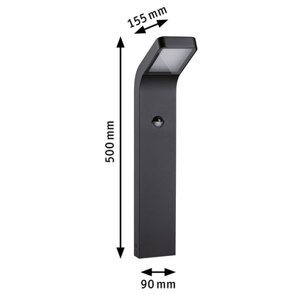 Paulmann LED Pollerleuchte Kulma IP44  500mm 3000K 7,5W 500lm 230V  Anthrazit  Aluminium