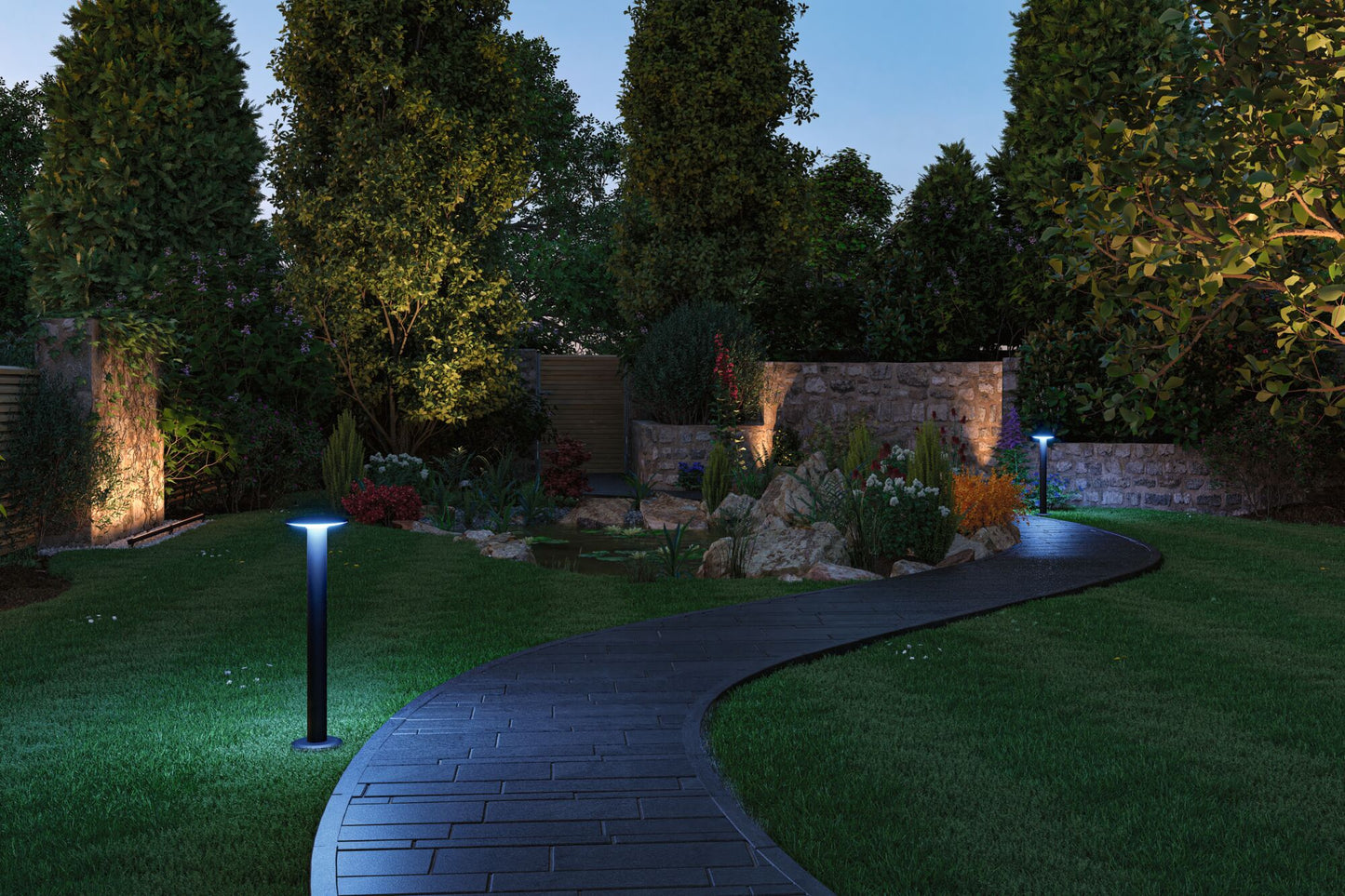 Paulmann Plug & Shine LED Pollerleuchte Plate   IP44 RGBW+ 5W   Anthrazit