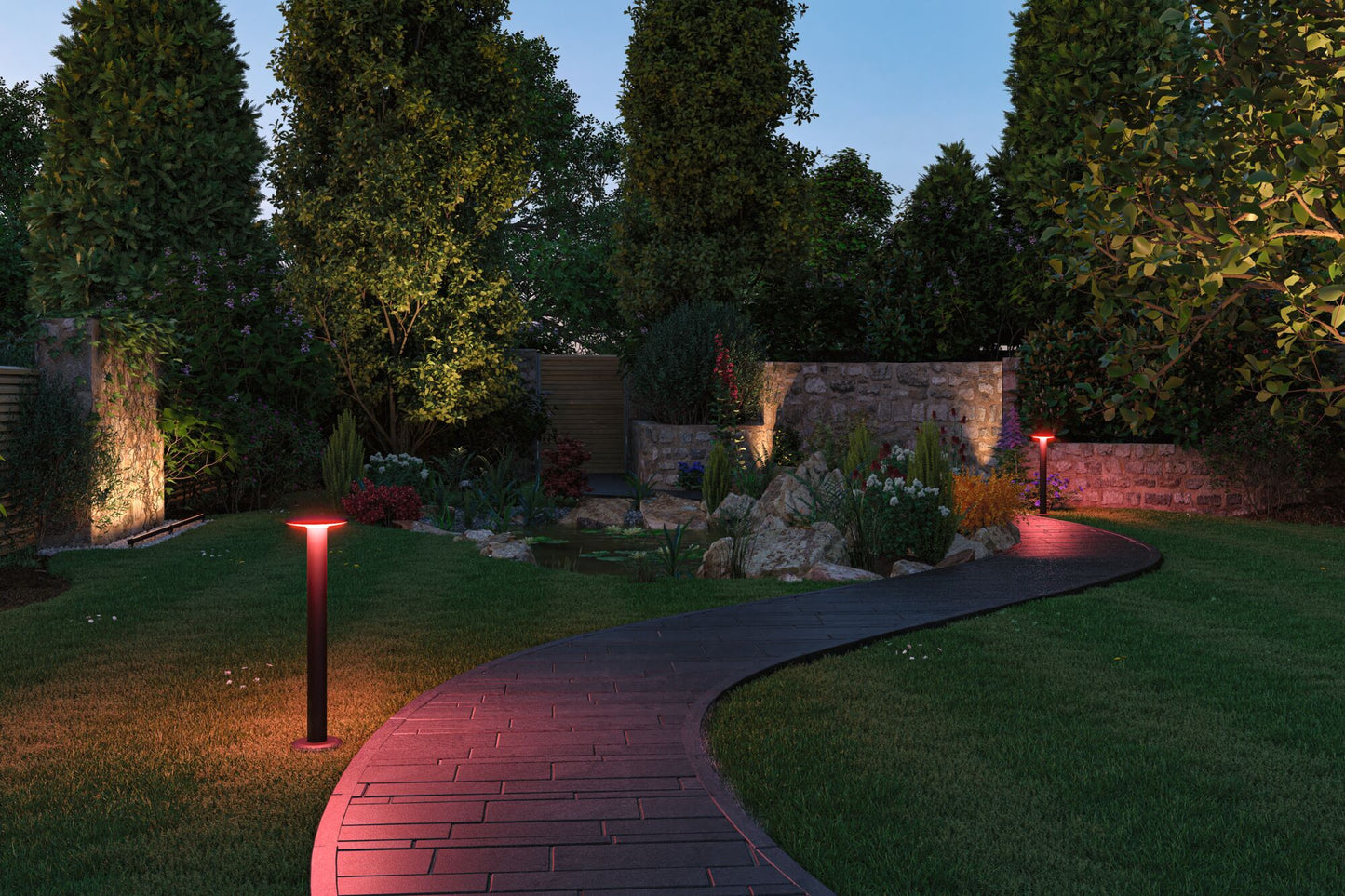 Paulmann Plug & Shine LED Pollerleuchte Plate   IP44 RGBW+ 5W   Anthrazit