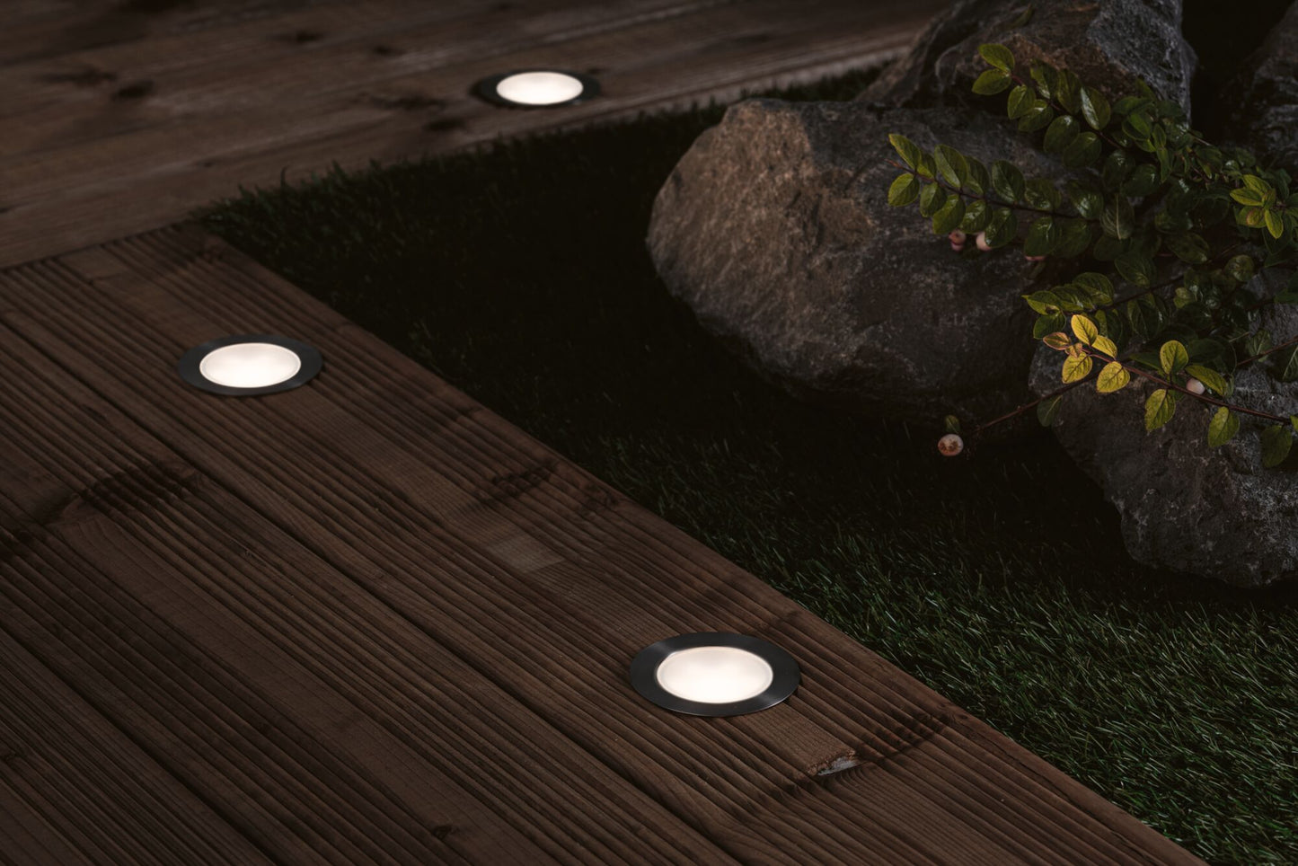 Paulmann Plug & Shine LED Bodeneinbauleuchte Floor 3er-Set  IP67 RGBW 3x2W  21VA Edelstahl