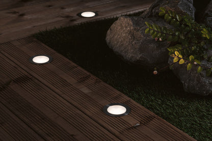 Paulmann Plug & Shine LED Bodeneinbauleuchte Floor 3er-Set  IP67 RGBW 3x2W  21VA Edelstahl