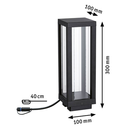 Paulmann Plug & Shine Laterne Classic Einzelleuchte  Smart Home Zigbee  IP44 RGBW 2W   Anthrazit