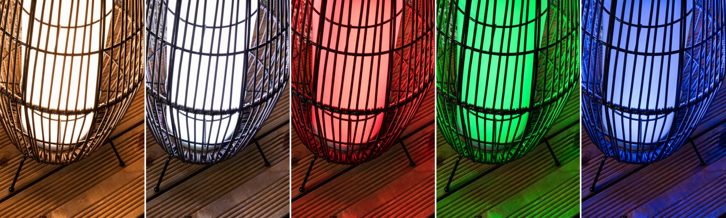Paulmann Plug & Shine LED Lichtobjekt Basket   IP44 RGBW 3,2W   Schwarz