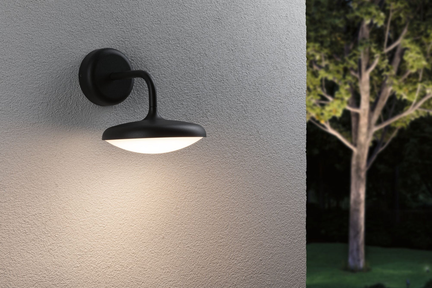 Paulmann LED Außenwandleuchte Nostro IP44 rund 180x250mm 3000K 10W 900lm 230V  Anthrazit Aluminium