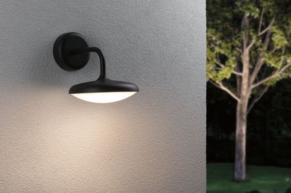 Paulmann LED Außenwandleuchte Nostro IP44 rund 180x250mm 3000K 10W 900lm 230V  Anthrazit Aluminium
