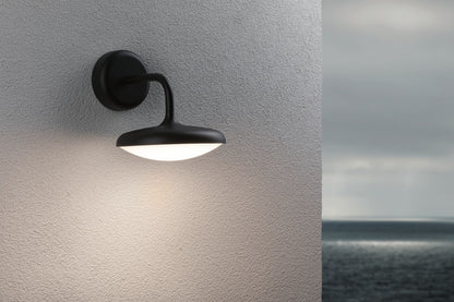 Paulmann LED Außenwandleuchte Nostro IP44 rund 180x250mm 3000K 10W 900lm 230V  Anthrazit Aluminium