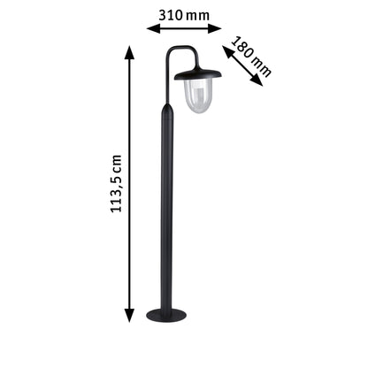 Paulmann Pollerleuchte Vintario IP44 rund 1.135mm  max. 20W  230V  Anthrazit E27 Aluminium