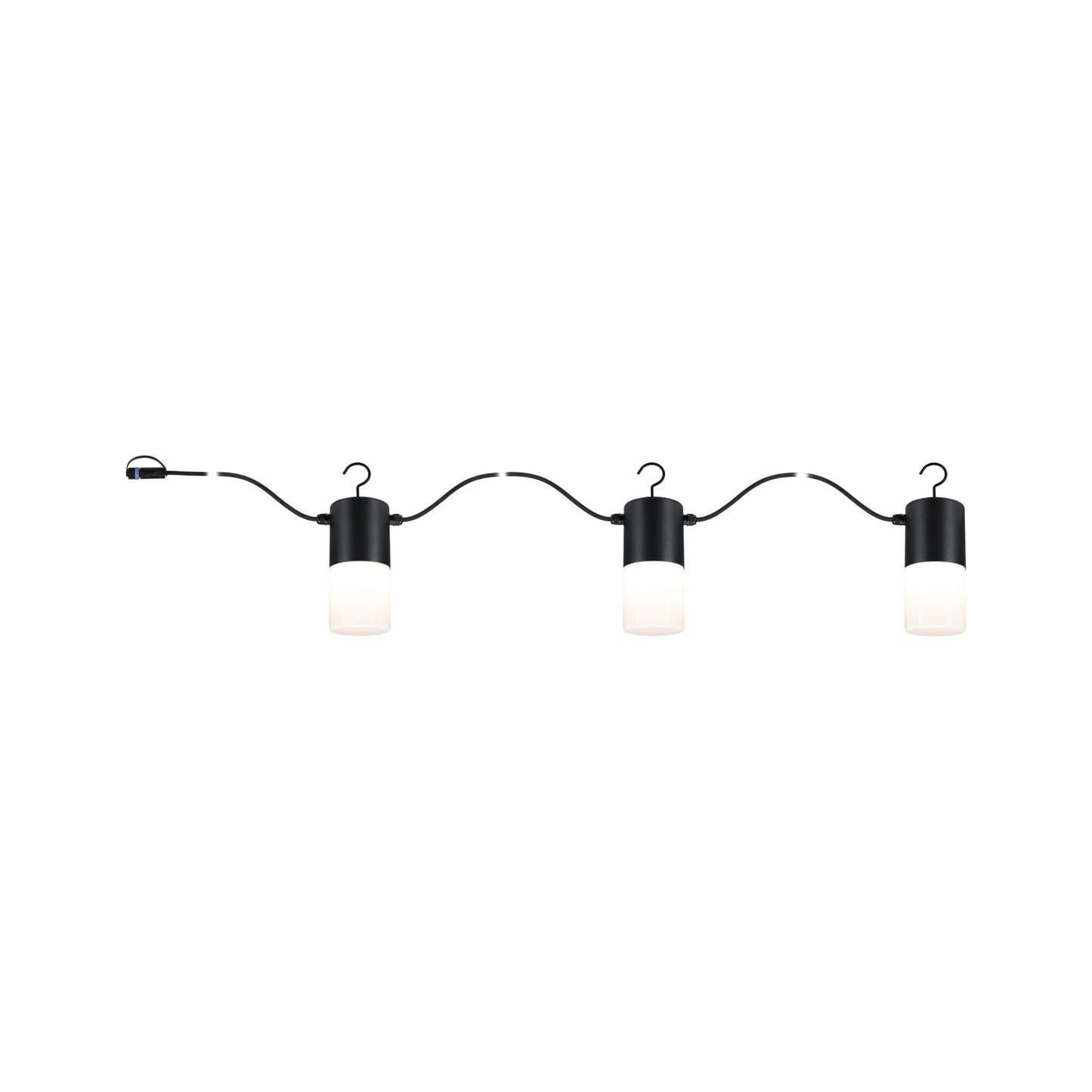 Paulmann Plug & Shine LED Lichterkette Tubs   IP44 3000K 3x2W   Anthrazit
