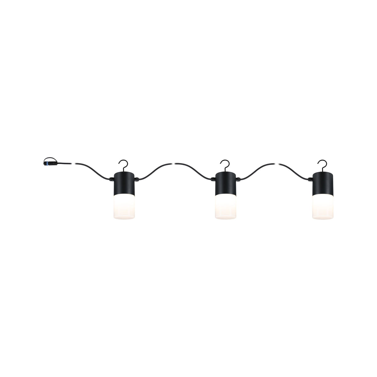 Paulmann Plug & Shine LED Lichterkette Tubs   IP44 3000K 3x2W   Anthrazit