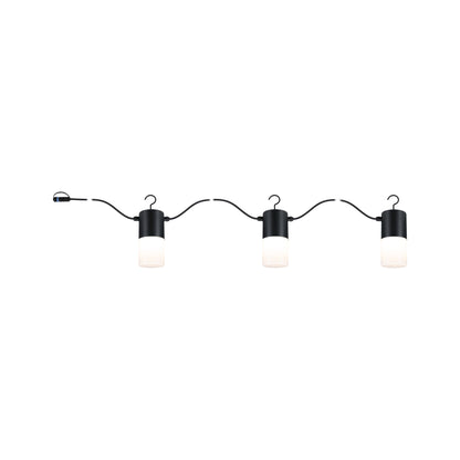 Paulmann Plug & Shine LED Lichterkette Tubs   IP44 3000K 3x2W   Anthrazit