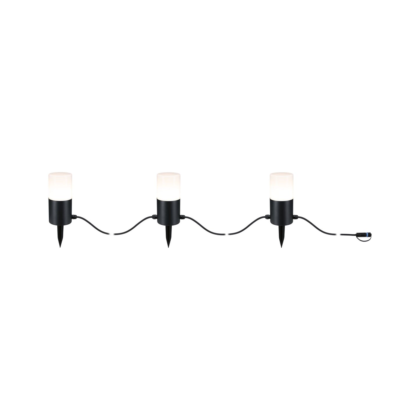 Paulmann Plug & Shine LED Lichterkette Tubs   IP44 3000K 3x2W   Anthrazit