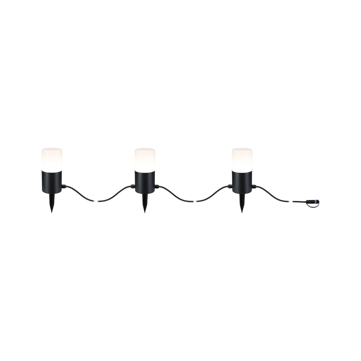 Paulmann Plug & Shine LED Lichterkette Tubs   IP44 3000K 3x2W   Anthrazit