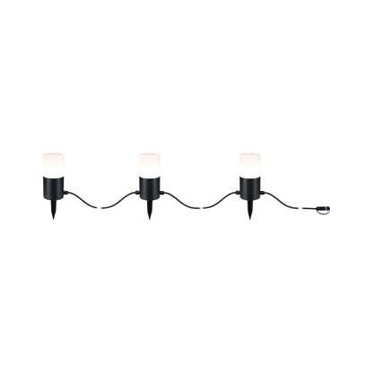 Paulmann Plug & Shine LED Lichterkette Tubs   IP44 3000K 3x2W   Anthrazit