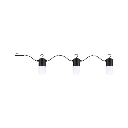 Paulmann Plug & Shine LED Lichterkette Tubs   IP44 3000K 3x2W   Anthrazit