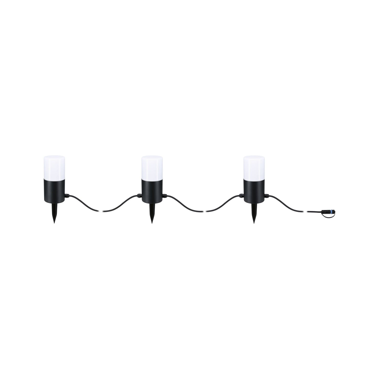 Paulmann Plug & Shine LED Lichterkette Tubs   IP44 3000K 3x2W   Anthrazit