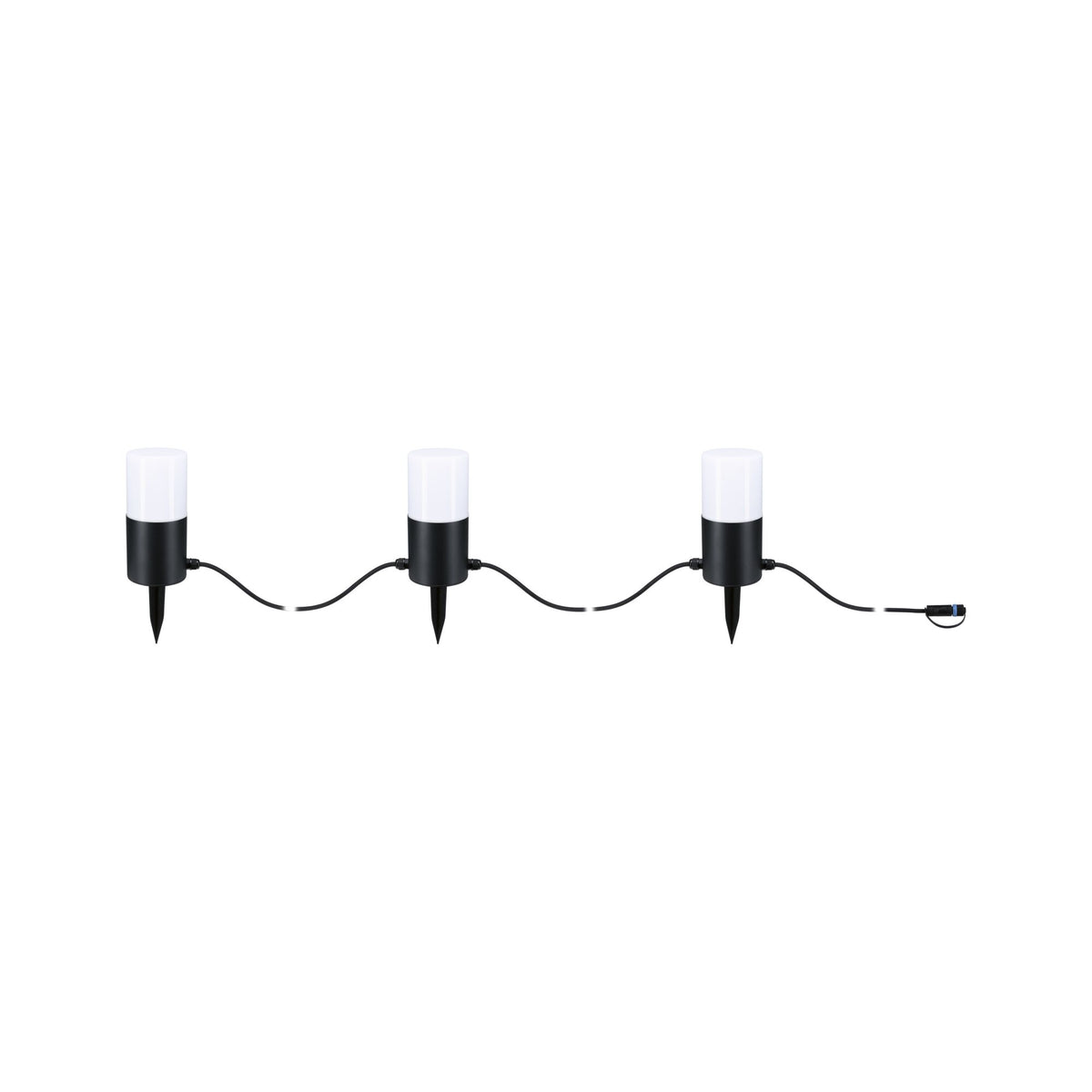 Paulmann Plug & Shine LED Lichterkette Tubs   IP44 3000K 3x2W   Anthrazit