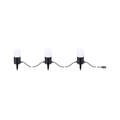 Paulmann Plug & Shine LED Lichterkette Tubs   IP44 3000K 3x2W   Anthrazit