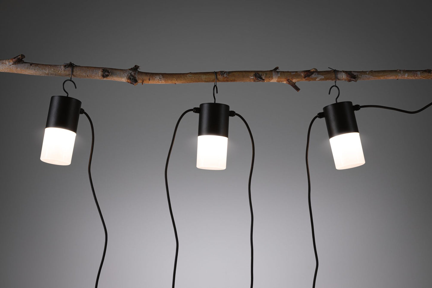 Paulmann Plug & Shine LED Lichterkette Tubs   IP44 3000K 3x2W   Anthrazit