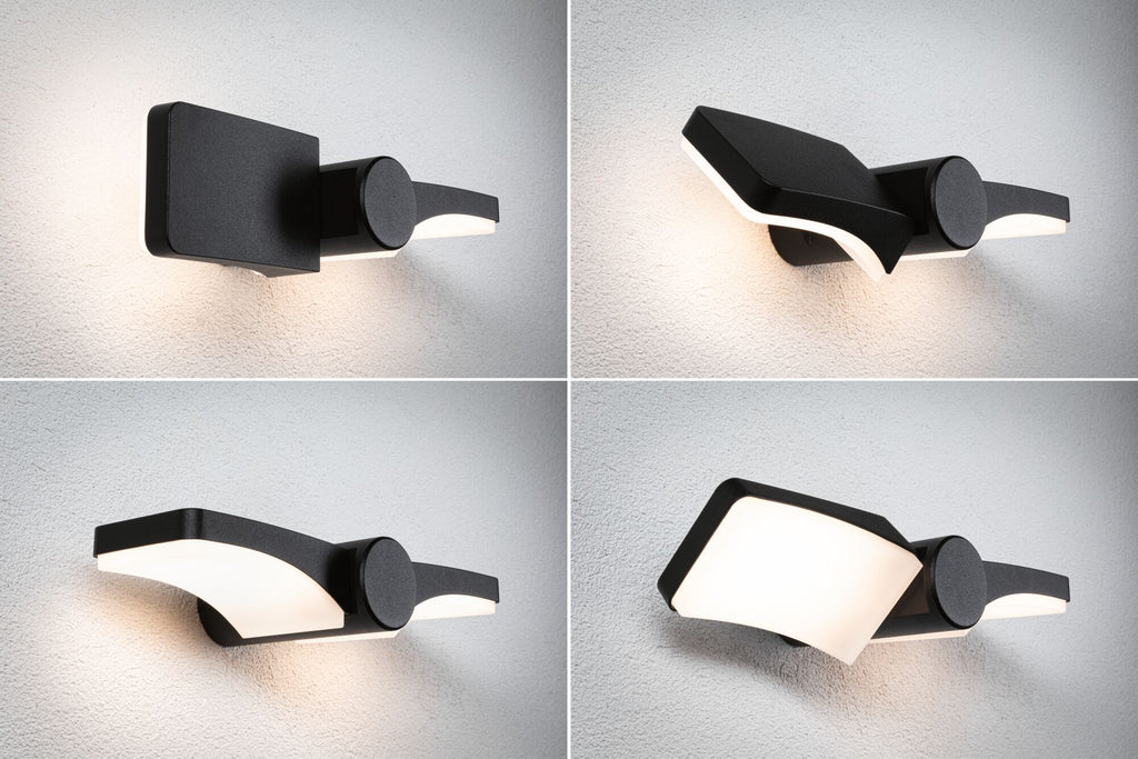 Paulmann LED Außenwandleuchte Pekana   IP44  55mm 3000K 2x6W 2x480lm 230V  Anthrazit  Aluminium