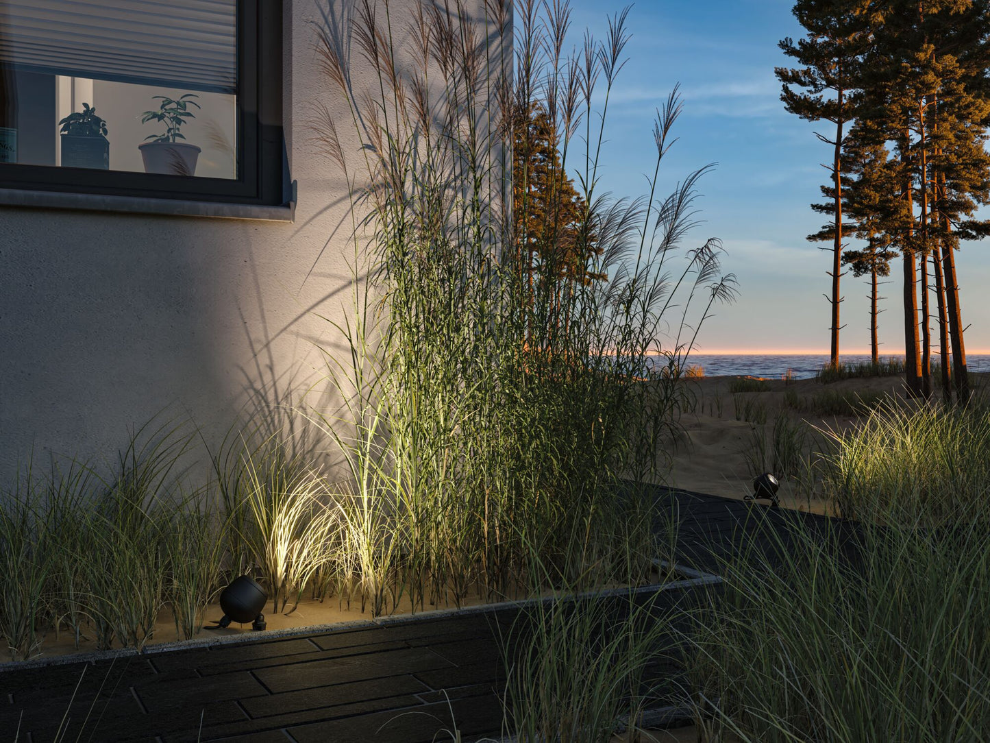Paulmann LED Gartenstrahler Kikolo IP65  90mm 3000K 8W 500lm 230V 60° Anthrazit Aluminium#Kunststoff