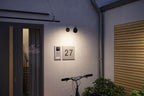 Paulmann Außenwandleuchte Kikolo IP65  90mm 3000K 8W 500lm 230V 60° Anthrazit Aluminium#Kunststoff