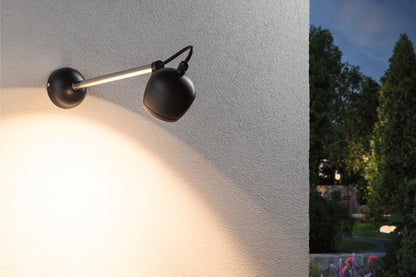 Paulmann Außenwandleuchte Kikolo IP65  90mm 3000K 8W 500lm 230V 60° Anthrazit Aluminium#Kunststoff