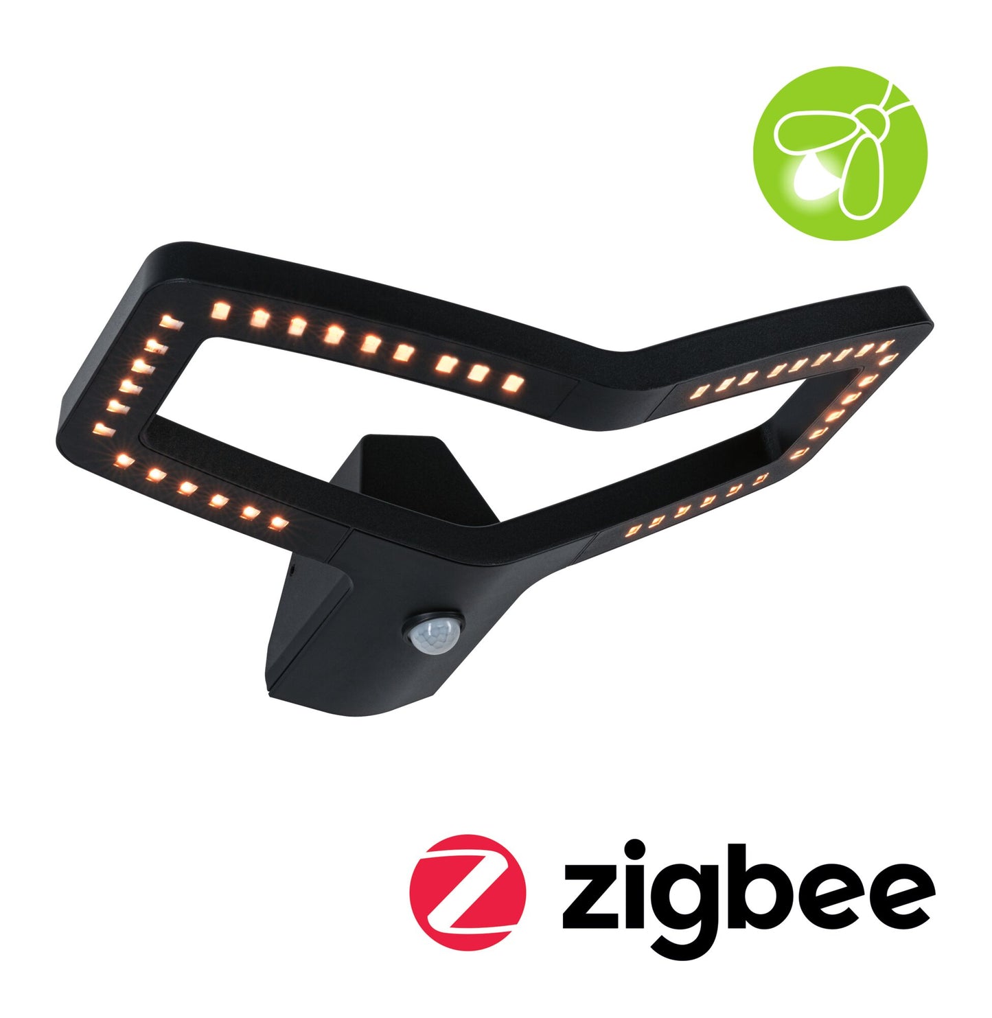Paulmann LED Außenwandleuchte Alara Dämmerungsgesteuerter Bewegungsmelder (IR) Smart Home Zigbee 3.0  IP44 eckig 375x270mm 3000 - 2200K 10W 450lm 230V  Anthrazit Metall
