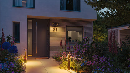 Paulmann LED Außenwandleuchte Alara Dämmerungsgesteuerter Bewegungsmelder (IR) Smart Home Zigbee 3.0  IP44 eckig 375x270mm 3000 - 2200K 10W 450lm 230V  Anthrazit Metall