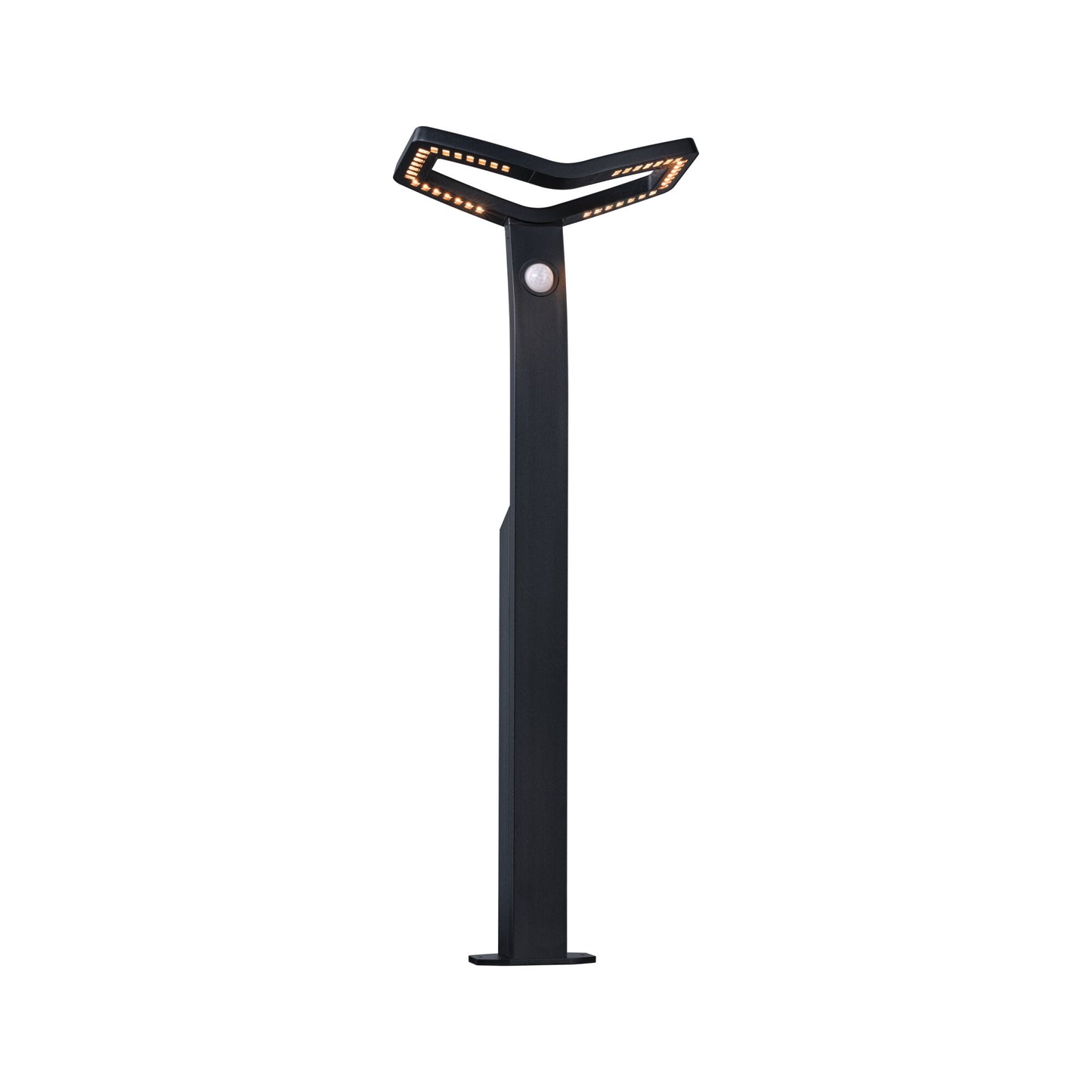 Paulmann LED Pollerleuchte Alara Dämmerungsgesteuerter Bewegungsmelder (IR) insektenfreundlich Smart Home Zigbee 3.0  IP44 eckig 665mm 3000 - 2200K 10W 450lm 230V  Anthrazit  Metall