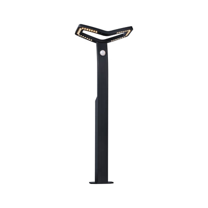 Paulmann LED Pollerleuchte Alara Dämmerungsgesteuerter Bewegungsmelder (IR) insektenfreundlich Smart Home Zigbee 3.0  IP44 eckig 665mm 3000 - 2200K 10W 450lm 230V  Anthrazit  Metall
