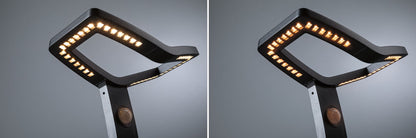 Paulmann LED Pollerleuchte Alara Dämmerungsgesteuerter Bewegungsmelder (IR) insektenfreundlich Smart Home Zigbee 3.0  IP44 eckig 665mm 3000 - 2200K 10W 450lm 230V  Anthrazit  Metall