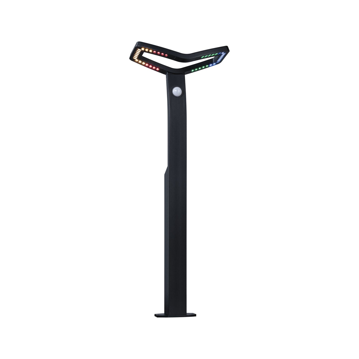 Paulmann LED Pollerleuchte Alara Dämmerungsgesteuerter Bewegungsmelder (IR) Smart Home Zigbee 3.0  IP44 eckig 665mm RGBW+ 10W 450lm 230V  Anthrazit  Metall