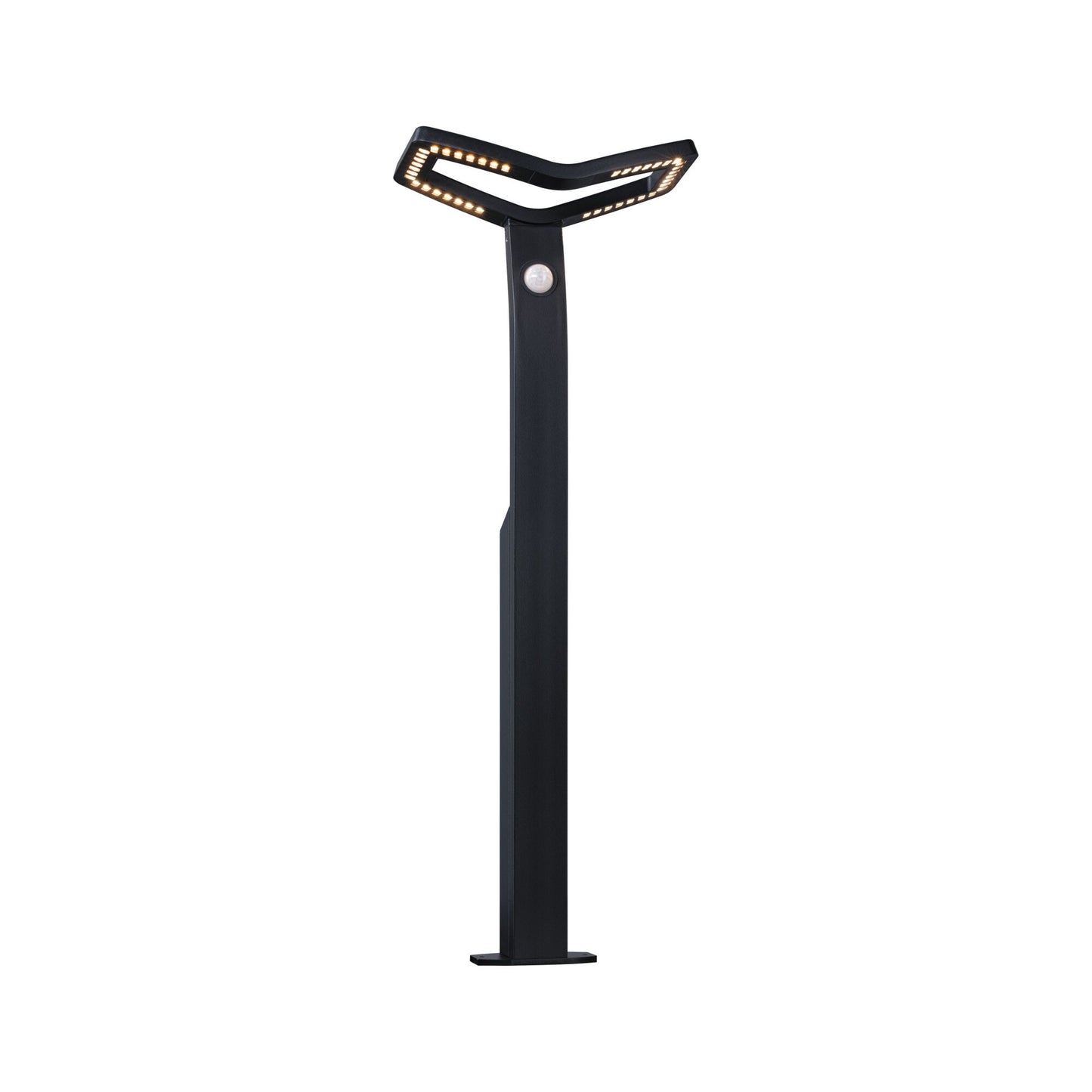 Paulmann LED Pollerleuchte Alara Dämmerungsgesteuerter Bewegungsmelder (IR) Smart Home Zigbee 3.0  IP44 eckig 665mm RGBW+ 10W 450lm 230V  Anthrazit  Metall
