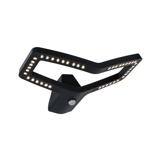 Paulmann LED Außenwandleuchte Alara Dämmerungsgesteuerter Bewegungsmelder (IR) IP44 eckig 375x270mm 3000K 10W 450lm 230V  Anthrazit Metall