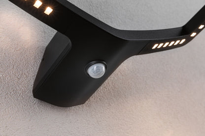 Paulmann LED Außenwandleuchte Alara Dämmerungsgesteuerter Bewegungsmelder (IR) IP44 eckig 375x270mm 3000K 10W 450lm 230V  Anthrazit Metall