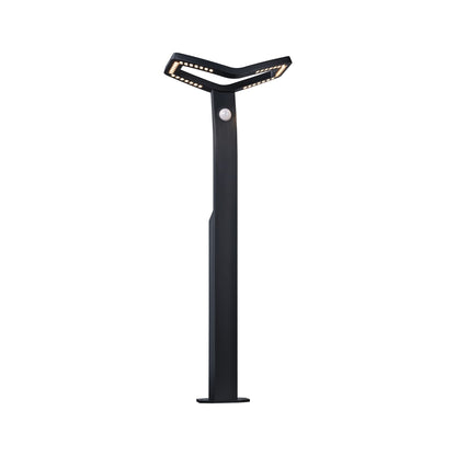 Paulmann LED Pollerleuchte Alara Dämmerungsgesteuerter Bewegungsmelder (IR) IP44 eckig 665mm 3000K 10W 450lm 230V  Anthrazit  Metall