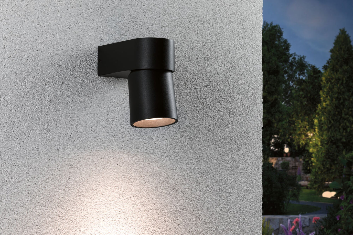 Paulmann LED Außenwandleuchte Kimu IP44 zylindrisch 80mm 3000K 8W 500lm 230V 70° Anthrazit Aluminium