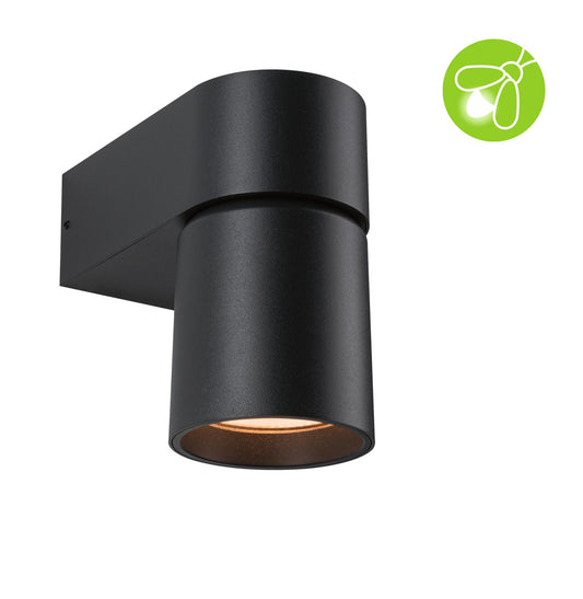 Paulmann LED Außenwandleuchte Kimu  insektenfreundlich IP44 zylindrisch 80mm 2200K 7,8W 500lm 230V 70° Anthrazit Aluminium