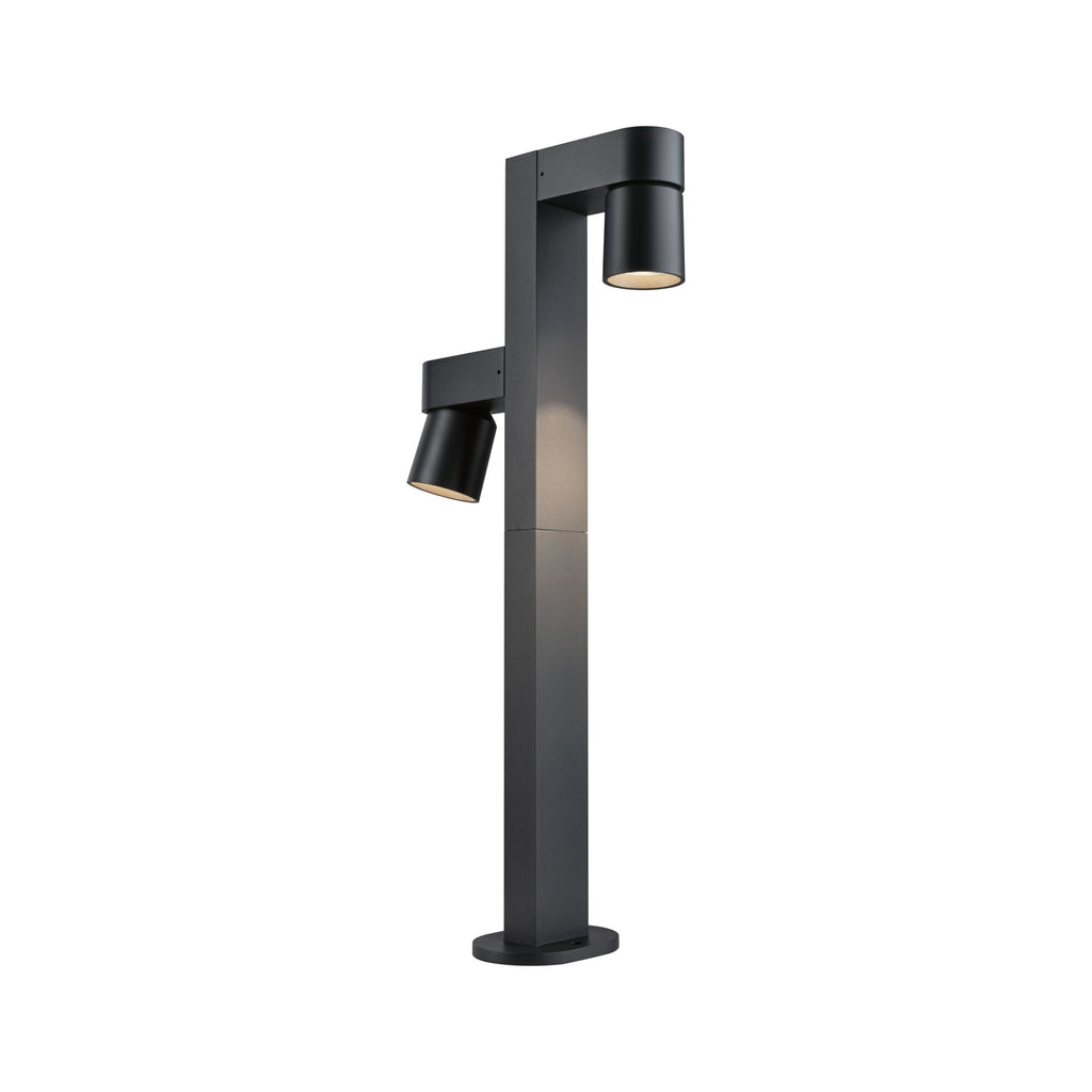 Paulmann LED Pollerleuchte Kimu IP44 zylindrisch 822mm 3000K 2x8W 750lm / 750lm 230V 70° Anthrazit  Aluminium
