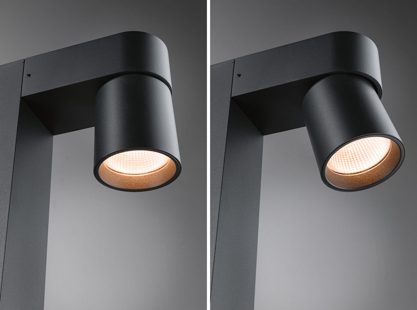 Paulmann LED Pollerleuchte Kimu IP44 zylindrisch 822mm 3000K 2x8W 750lm / 750lm 230V 70° Anthrazit  Aluminium