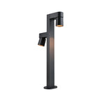 Paulmann LED Pollerleuchte Kimu  insektenfreundlich IP44 zylindrisch 822mm 2200K 2x7,8W 720lm / 720lm 230V 70° Anthrazit  Aluminium