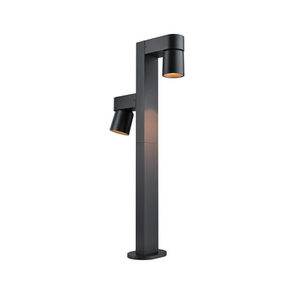 Paulmann LED Pollerleuchte Kimu  insektenfreundlich IP44 zylindrisch 822mm 2200K 2x7,8W 720lm / 720lm 230V 70° Anthrazit  Aluminium