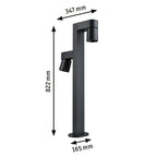 Paulmann LED Pollerleuchte Kimu  insektenfreundlich IP44 zylindrisch 822mm 2200K 2x7,8W 720lm / 720lm 230V 70° Anthrazit  Aluminium