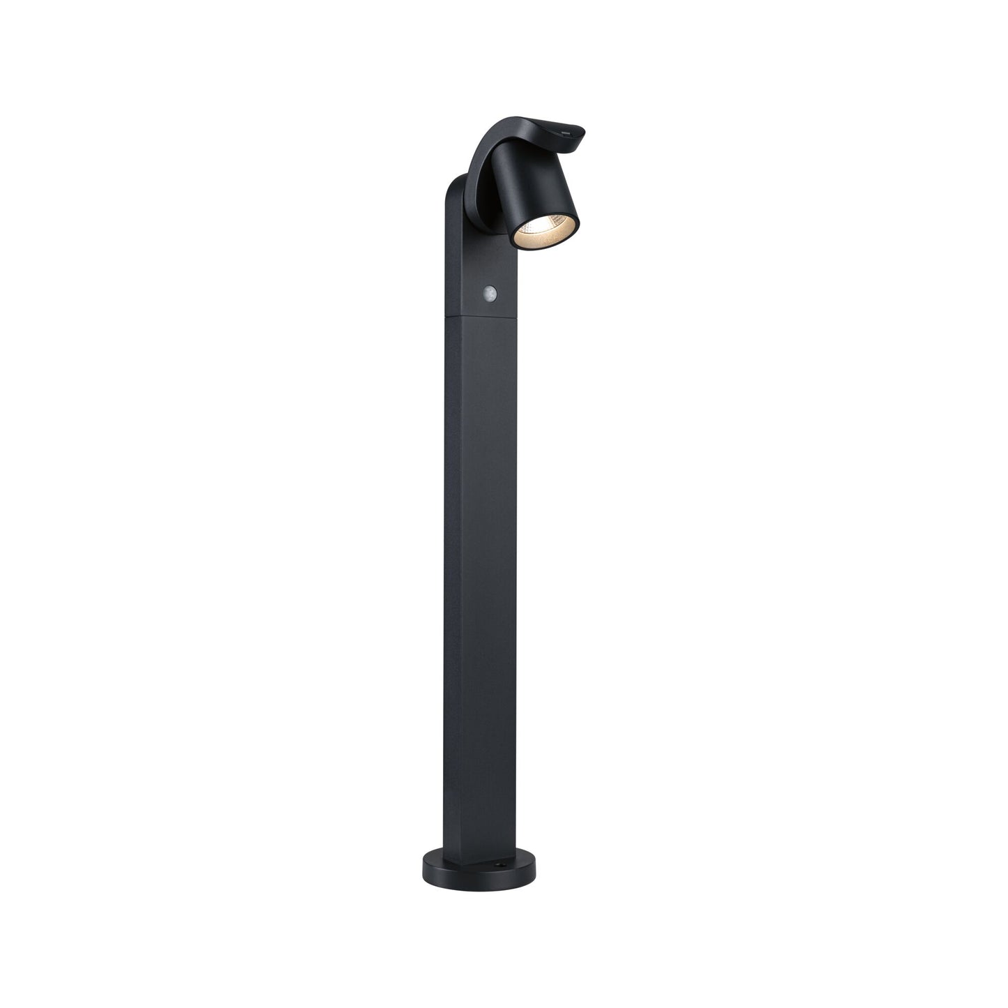 Paulmann LED Pollerleuchte Cuff Dämmerungsgesteuerter Bewegungsmelder (IR) IP44  782mm 3000K 10W 700lm 230V 70° Anthrazit  Aluminium