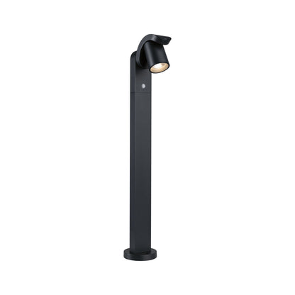 Paulmann LED Pollerleuchte Cuff Dämmerungsgesteuerter Bewegungsmelder (IR) IP44  782mm 3000K 10W 700lm 230V 70° Anthrazit  Aluminium